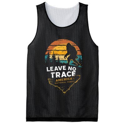 Leave No Trace AmericaS National Parks Funny Bigfoot Mesh Reversible Basketball Jersey Tank