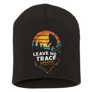 Leave No Trace AmericaS National Parks Funny Bigfoot Short Acrylic Beanie