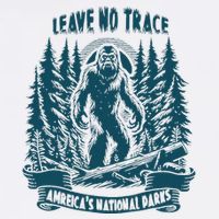 Leave No Trace America National Parks Big Foot Flat Bill Trucker Hat
