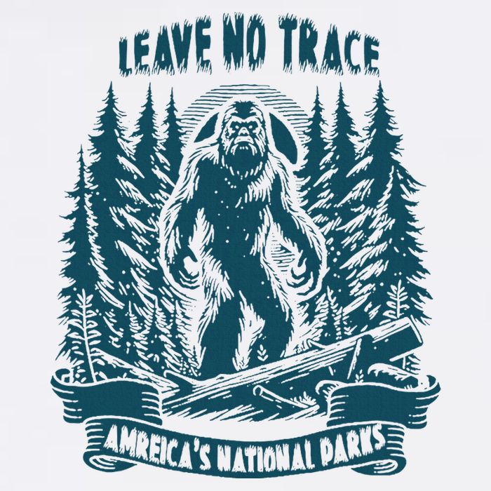Leave No Trace America National Parks Big Foot Flat Bill Trucker Hat