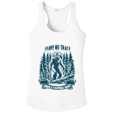 Leave No Trace America National Parks Big Foot Ladies PosiCharge Competitor Racerback Tank