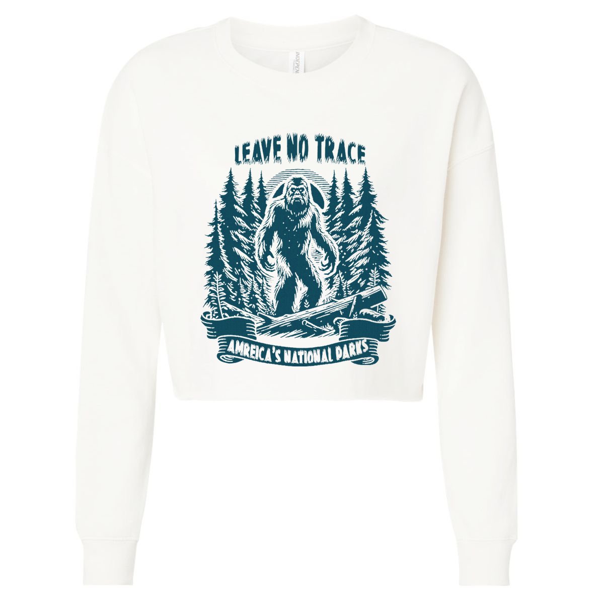 Leave No Trace America National Parks Big Foot Cropped Pullover Crew