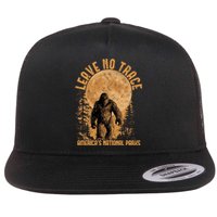 Leave No Trace America National Parks Funny Big Foot Flat Bill Trucker Hat