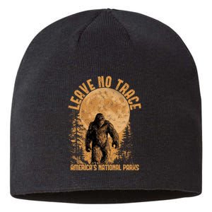 Leave No Trace America National Parks Funny Big Foot Sustainable Beanie