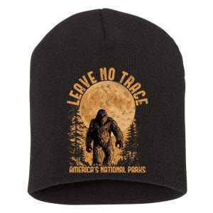 Leave No Trace America National Parks Funny Big Foot Short Acrylic Beanie