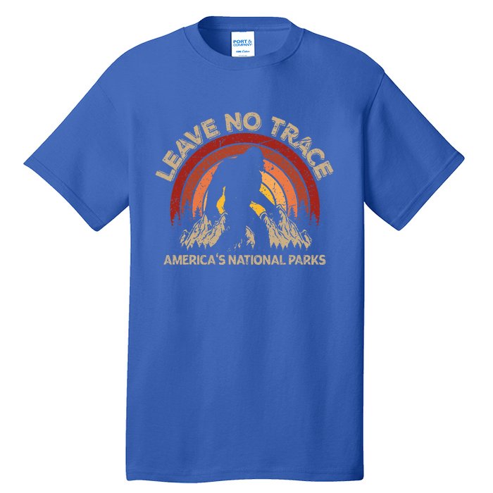 Leave No Trace America National Parks No Trace Bigfoot Tall T-Shirt