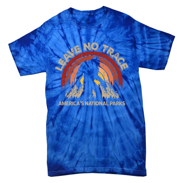 Leave No Trace America National Parks No Trace Bigfoot Tie-Dye T-Shirt