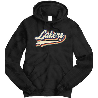 Laker Name Vintage Retro Gift Men Women Boy Girl Tie Dye Hoodie