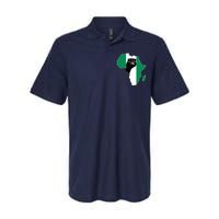 Love Nigeria With Nigerian Flag In Africa Map Raised Fist Softstyle Adult Sport Polo