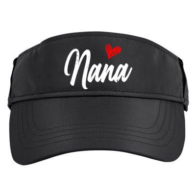 Love Nana With Heart Grandma Grandparents Day Gift Adult Drive Performance Visor