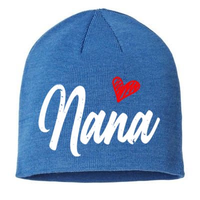 Love Nana With Heart Grandma Grandparents Day Gift Sustainable Beanie