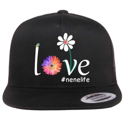 Love #Nenelife Watercolor Flower Bird Grandma Mother's Day Gift Flatbill Hat