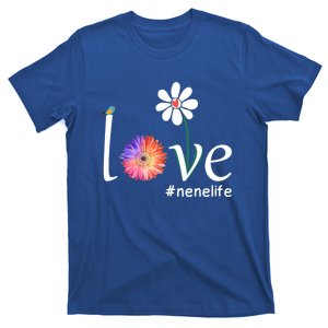 Love #Nenelife Watercolor Flower Bird Grandma Mother's Day Gift T-Shirt