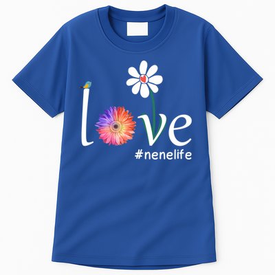 Love #Nenelife Watercolor Flower Bird Grandma Mother's Day Gift Tall T-Shirt