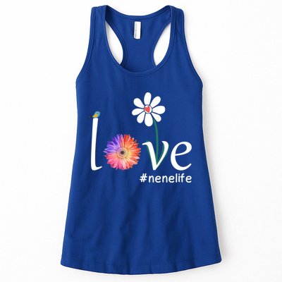Love #Nenelife Watercolor Flower Bird Grandma Mother's Day Gift Womens Tank Top