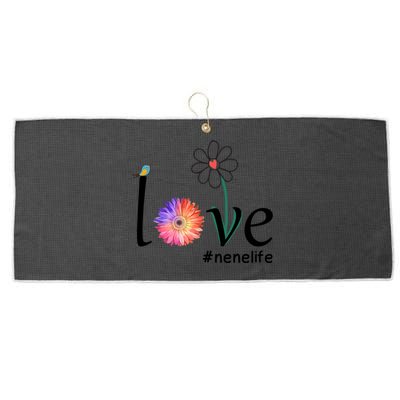 Love #Nenelife Watercolor Flower Bird Grandma Mother's Day Cool Gift Large Microfiber Waffle Golf Towel