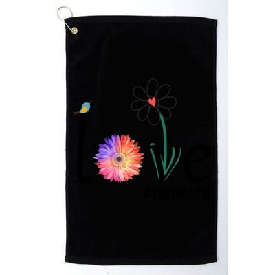 Love #Nenelife Watercolor Flower Bird Grandma Mother's Day Cool Gift Platinum Collection Golf Towel