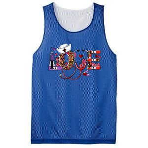 Love Nurse Western Love Stethoscope Nurselife Valentines Day Mesh Reversible Basketball Jersey Tank