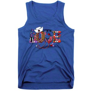 Love Nurse Western Love Stethoscope Nurselife Valentines Day Tank Top