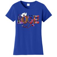 Love Nurse Western Love Stethoscope Nurselife Valentines Day Women's T-Shirt