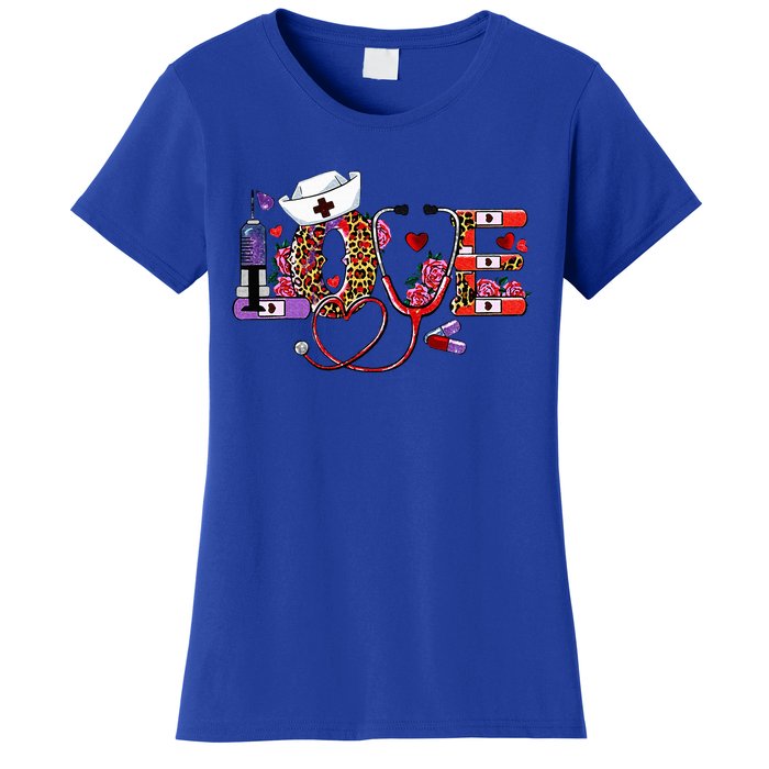 Love Nurse Western Love Stethoscope Nurselife Valentines Day Women's T-Shirt