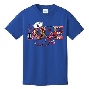 Love Nurse Western Love Stethoscope Nurselife Valentines Day Kids T-Shirt