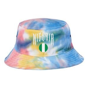 Love Nigeria With Nigerian Flag Inside A Circle Tie Dye Newport Bucket Hat