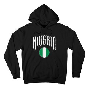 Love Nigeria With Nigerian Flag Inside A Circle Hoodie