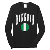 Love Nigeria With Nigerian Flag Inside A Circle Long Sleeve Shirt