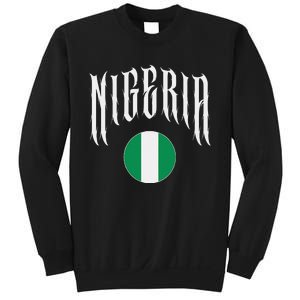 Love Nigeria With Nigerian Flag Inside A Circle Sweatshirt