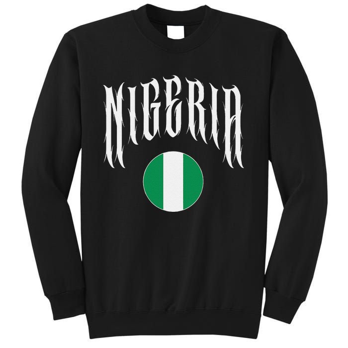 Love Nigeria With Nigerian Flag Inside A Circle Sweatshirt