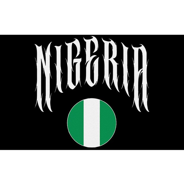 Love Nigeria With Nigerian Flag Inside A Circle Bumper Sticker