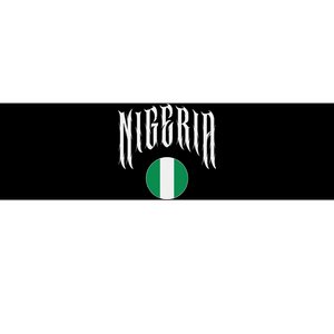 Love Nigeria With Nigerian Flag Inside A Circle Bumper Sticker