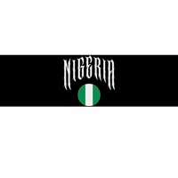 Love Nigeria With Nigerian Flag Inside A Circle Bumper Sticker