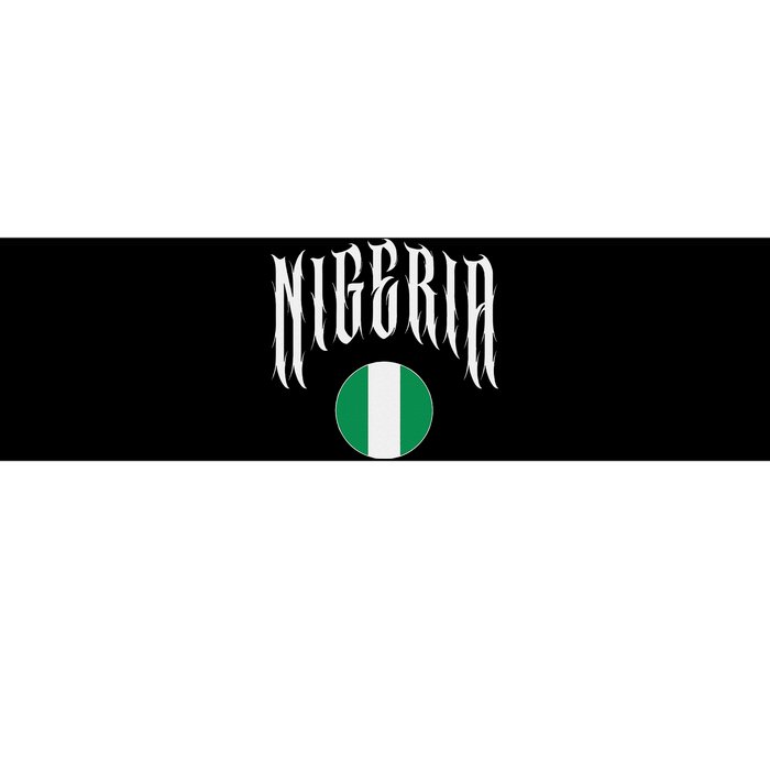 Love Nigeria With Nigerian Flag Inside A Circle Bumper Sticker