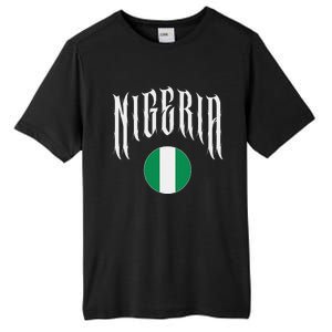 Love Nigeria With Nigerian Flag Inside A Circle Tall Fusion ChromaSoft Performance T-Shirt