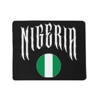 Love Nigeria With Nigerian Flag Inside A Circle Mousepad