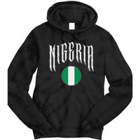 Love Nigeria With Nigerian Flag Inside A Circle Tie Dye Hoodie