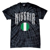 Love Nigeria With Nigerian Flag Inside A Circle Tie-Dye T-Shirt