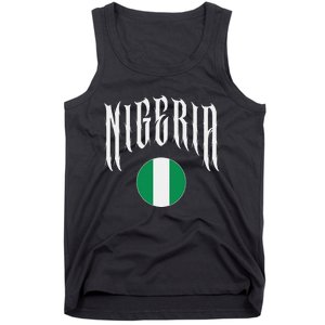 Love Nigeria With Nigerian Flag Inside A Circle Tank Top