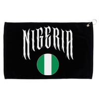 Love Nigeria With Nigerian Flag Inside A Circle Grommeted Golf Towel