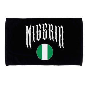 Love Nigeria With Nigerian Flag Inside A Circle Microfiber Hand Towel