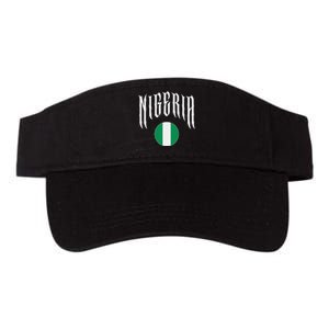 Love Nigeria With Nigerian Flag Inside A Circle Valucap Bio-Washed Visor