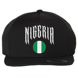 Love Nigeria With Nigerian Flag Inside A Circle Wool Snapback Cap