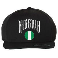 Love Nigeria With Nigerian Flag Inside A Circle Wool Snapback Cap