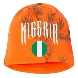 Love Nigeria With Nigerian Flag Inside A Circle Kati - Camo Knit Beanie