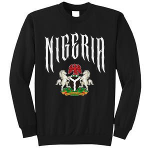 Love Nigeria With Nigerian Flag Inside A Circle Sweatshirt