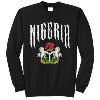 Love Nigeria With Nigerian Flag Inside A Circle Sweatshirt