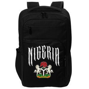 Love Nigeria With Nigerian Flag Inside A Circle Impact Tech Backpack