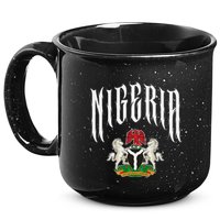 Love Nigeria With Nigerian Flag Inside A Circle 15oz Campfire Ceramic Mug